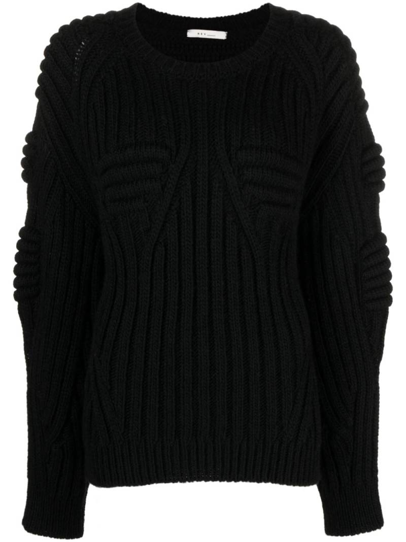 REV The Cole virgin wool jumper - Black von REV