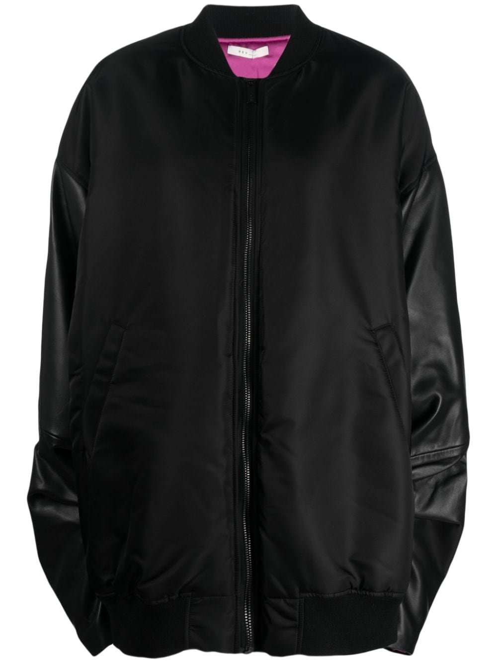 REV oversize high-neck bomber jacket - Black von REV