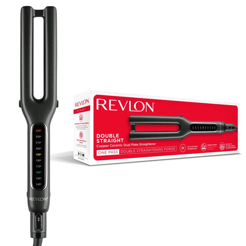 Haarglätter Double Straight Damen Schwarz von REVLON