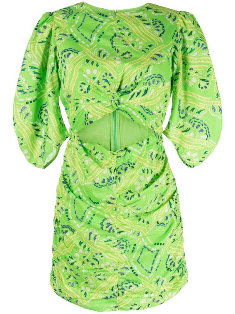 RHODE Isla cut out-detail minidress - Green von RHODE