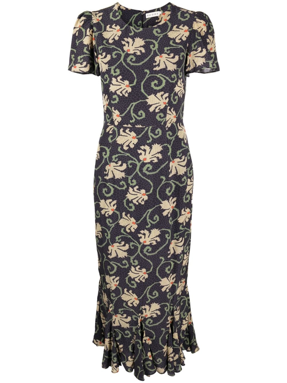 RHODE Lulani floral-print dress - Black von RHODE