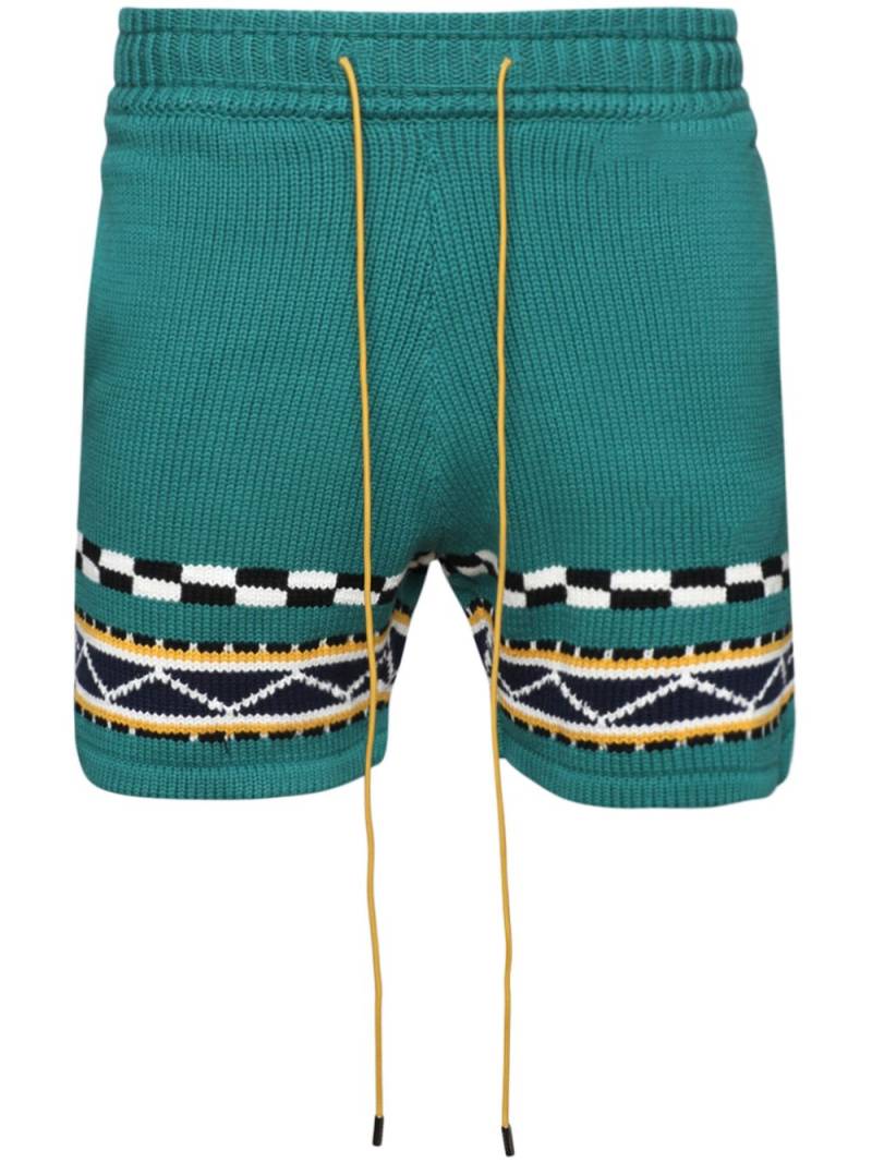 RHUDE Bateau intarsia-knit shorts - Green von RHUDE