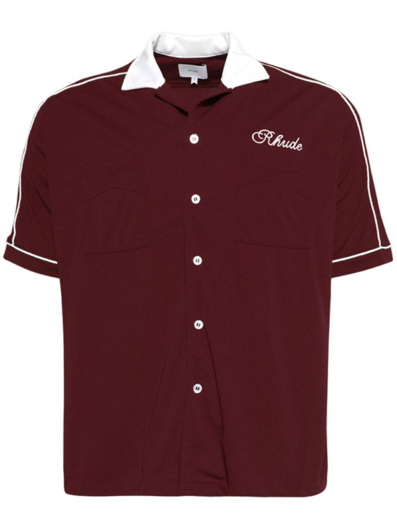 RHUDE Chamonix Mont-Blanc bowling shirt - Red von RHUDE