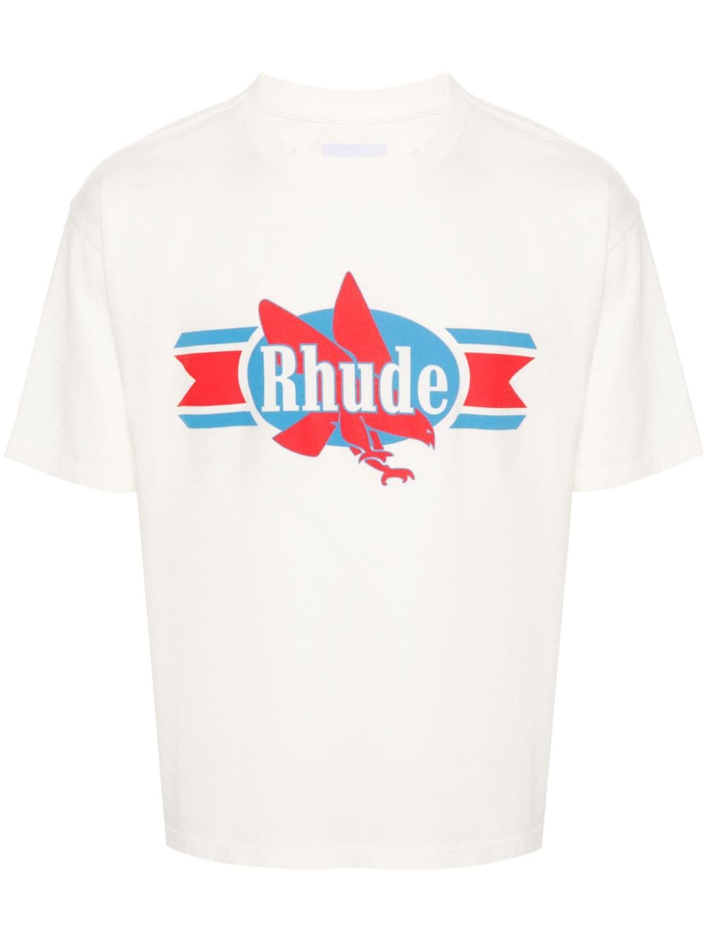 RHUDE Chevron Eagle cotton T-shirt - White von RHUDE