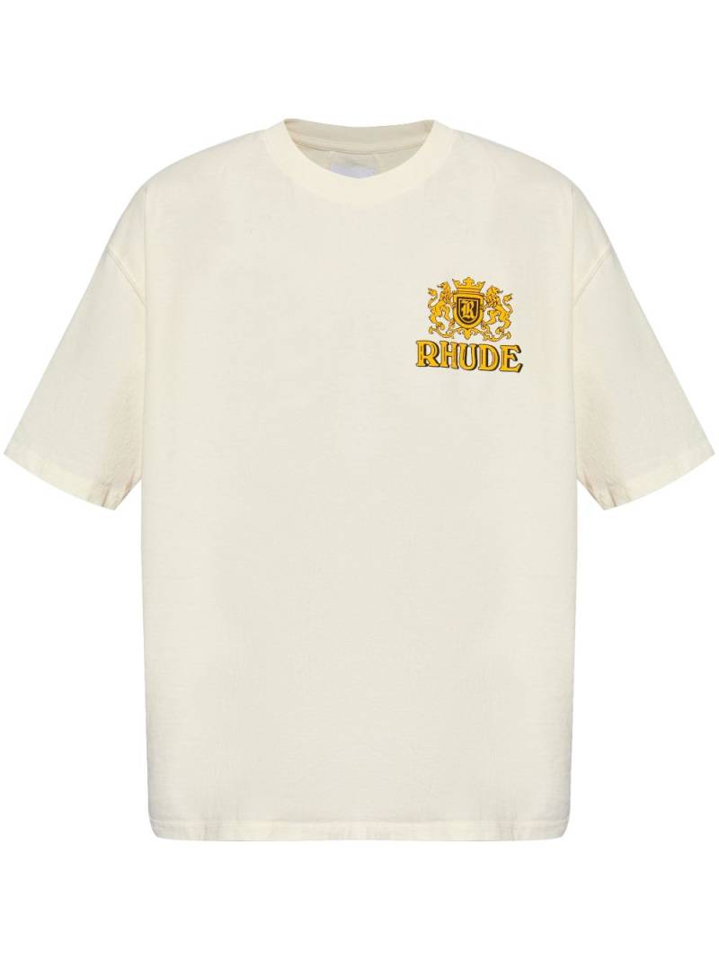 RHUDE Cresta Cigar cotton T-shirt - Neutrals von RHUDE