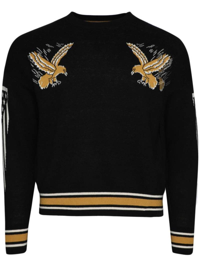 RHUDE Eagle Souvenir intarsia knit jumper - Black von RHUDE