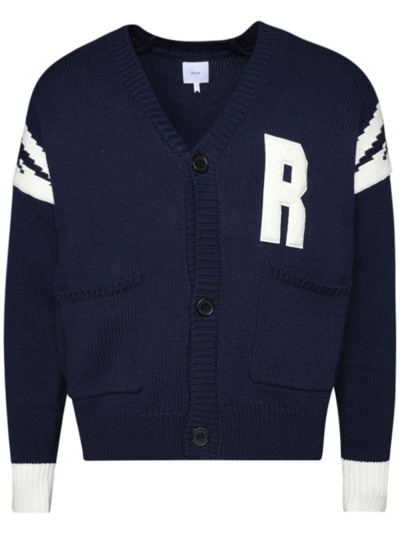 RHUDE Lightning two-tone cardigan - Blue von RHUDE