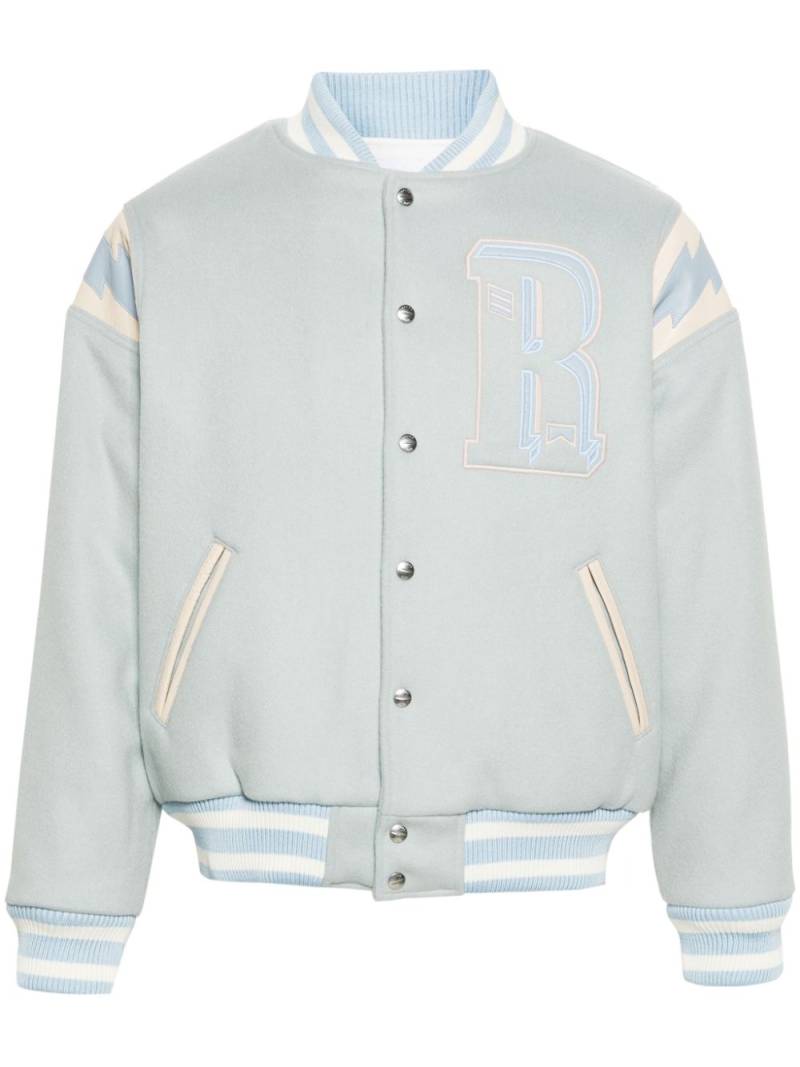 RHUDE Lightning wool-blend varsity jacket - Blue von RHUDE