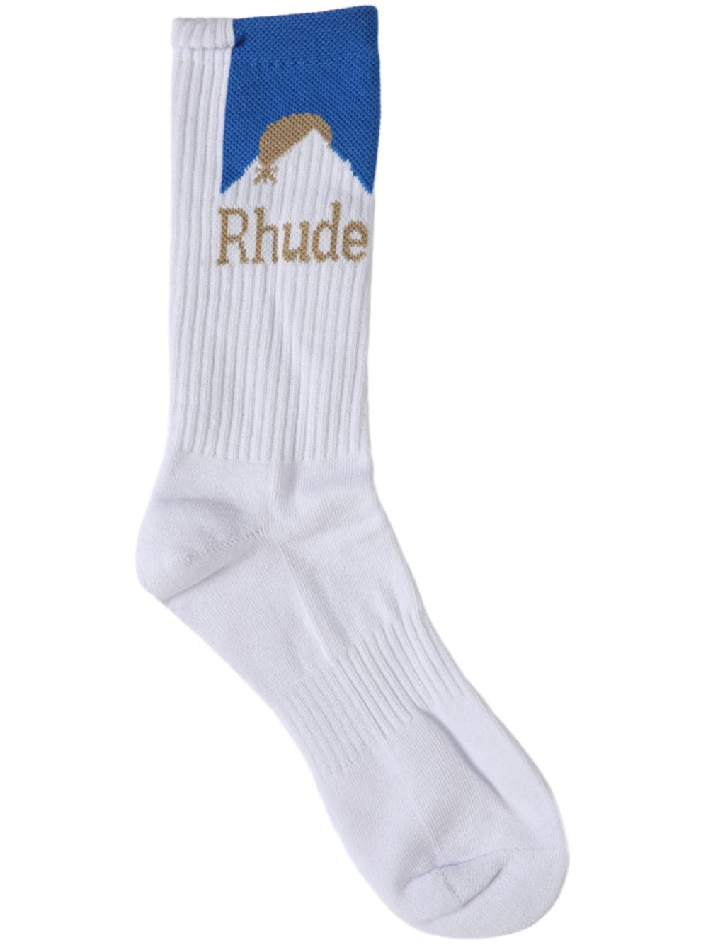 RHUDE Moonlight ribbed socks - White von RHUDE