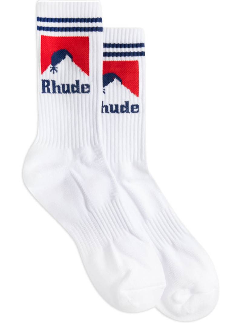 RHUDE Moonlight socks - White von RHUDE