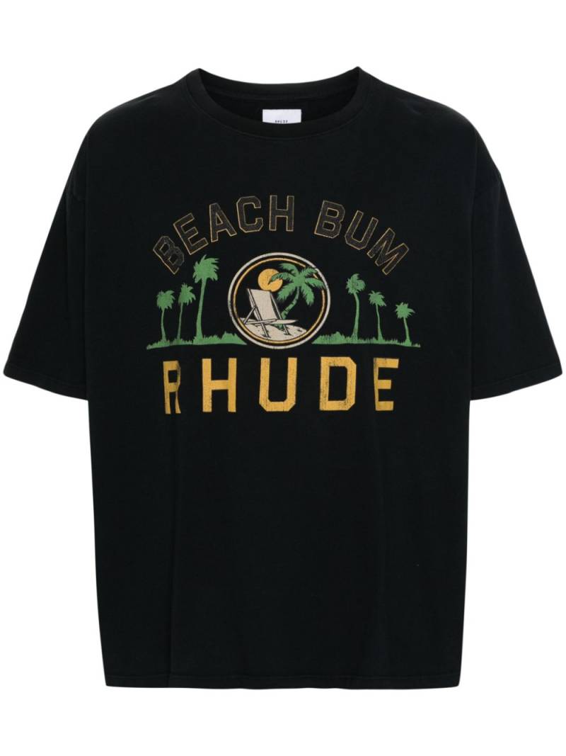 RHUDE Palmera cotton T-shirt - Black von RHUDE