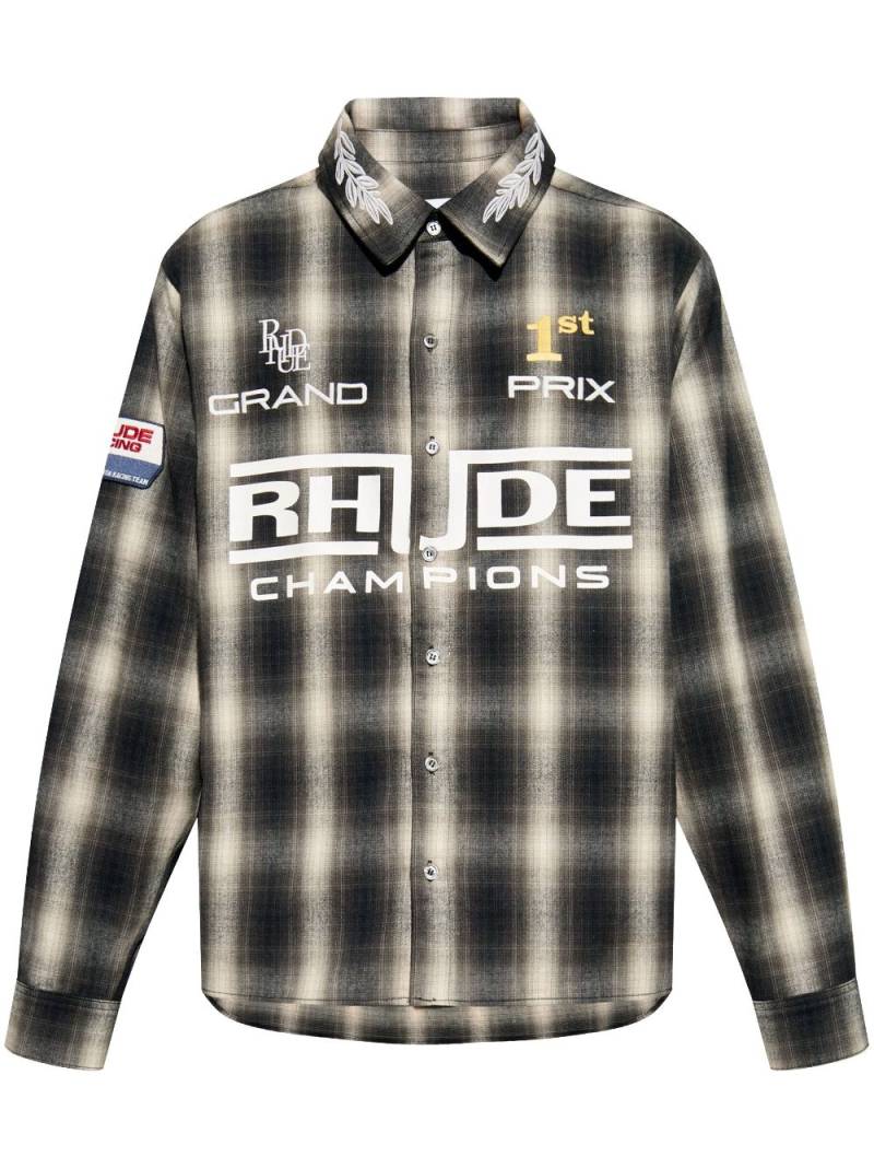 RHUDE Racing shirt - Black von RHUDE