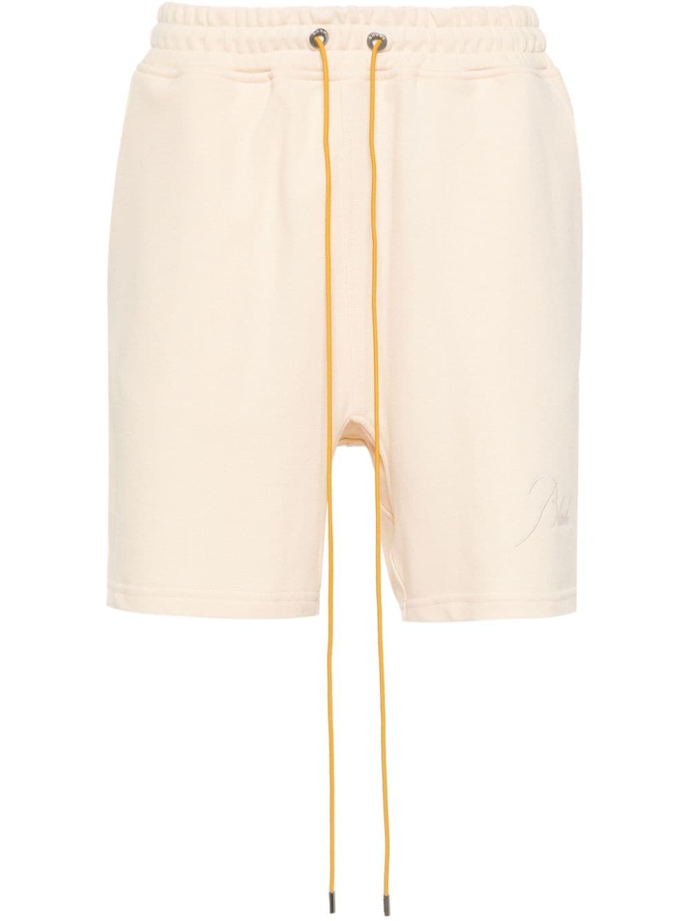 RHUDE logo-embroidered piqué shorts - Yellow von RHUDE