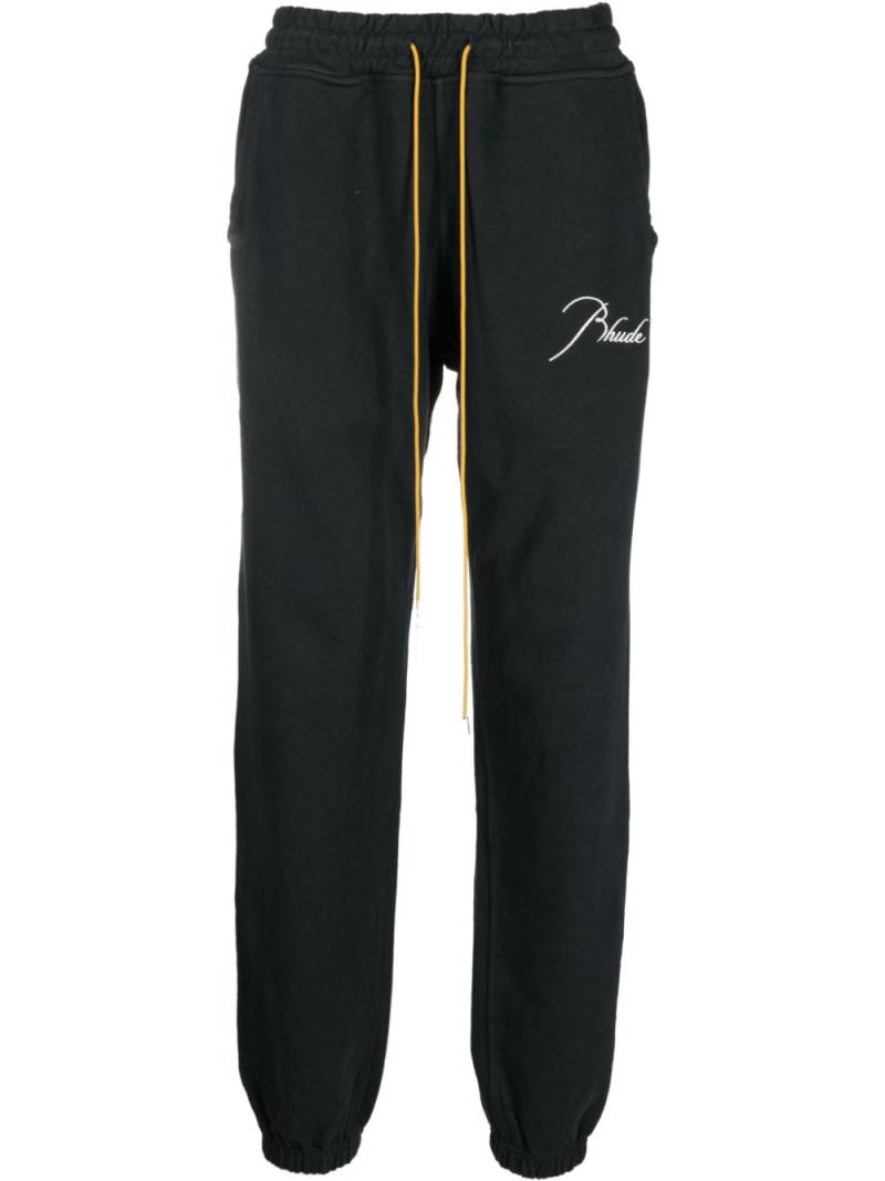 RHUDE logo-embroidered track pants - Black von RHUDE