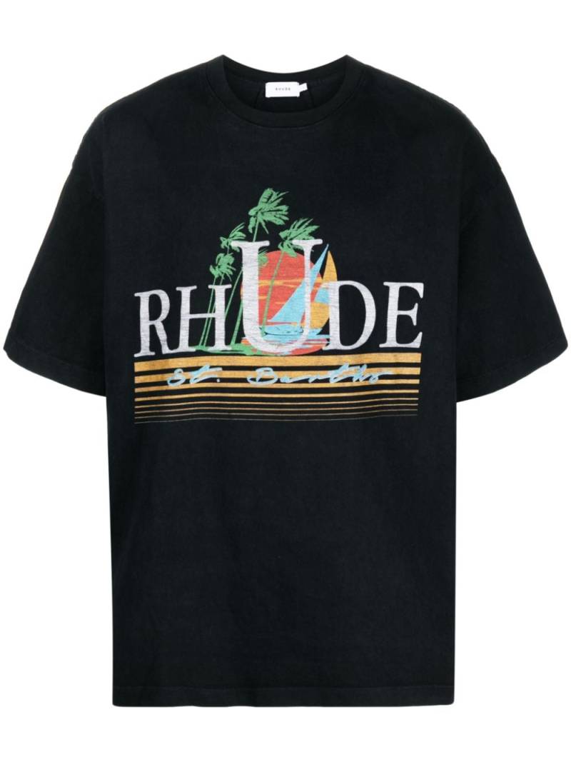 RHUDE logo graphic-print T-shirt - Black von RHUDE