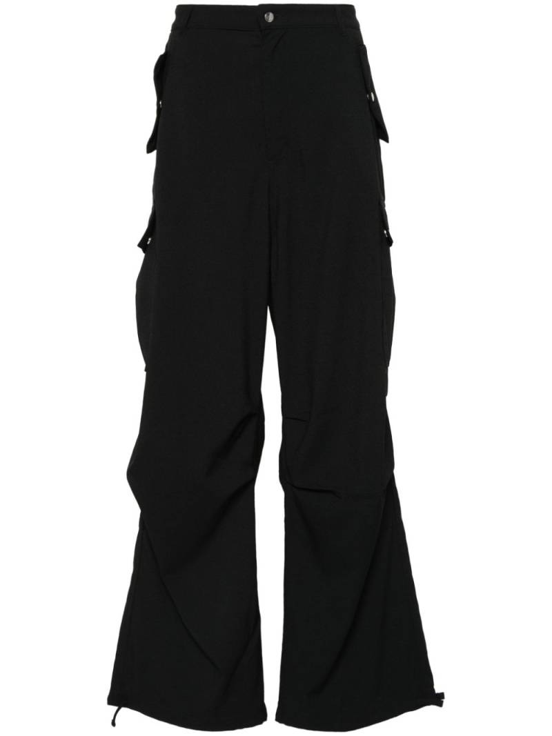 RHUDE textured-finish straight-leg cargo pants - Black von RHUDE