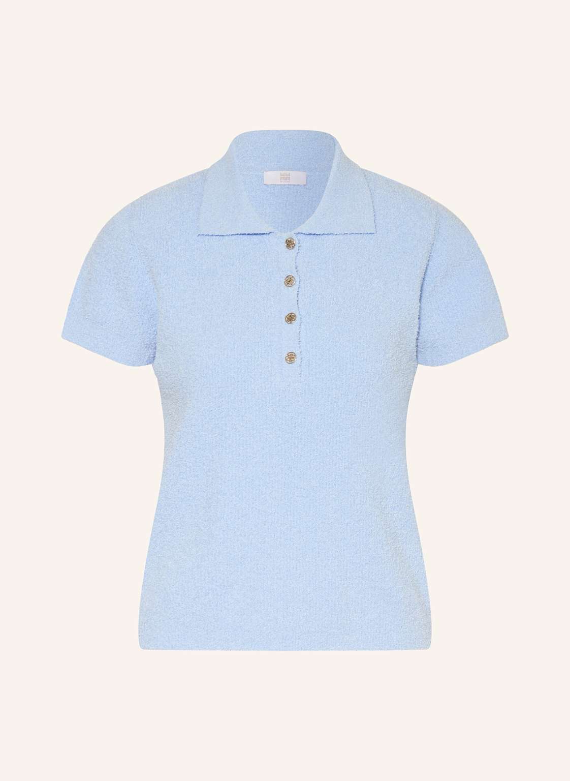 Riani Bouclé-Poloshirt blau von RIANI