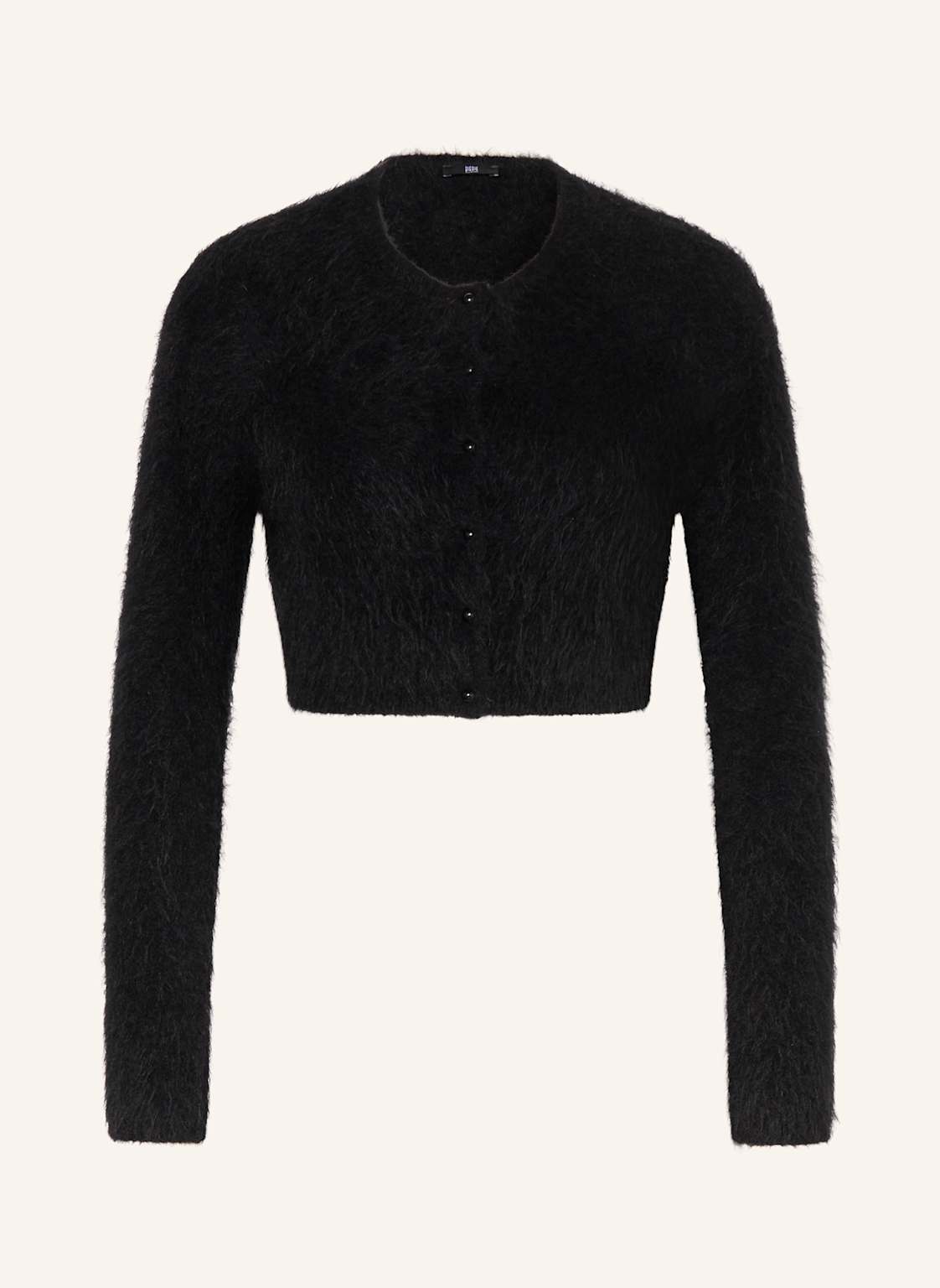 Riani Cropped-Strickjacke Aus Alpaka schwarz Riani Cropped-Strickjacke Aus Alpaka schwarz von RIANI