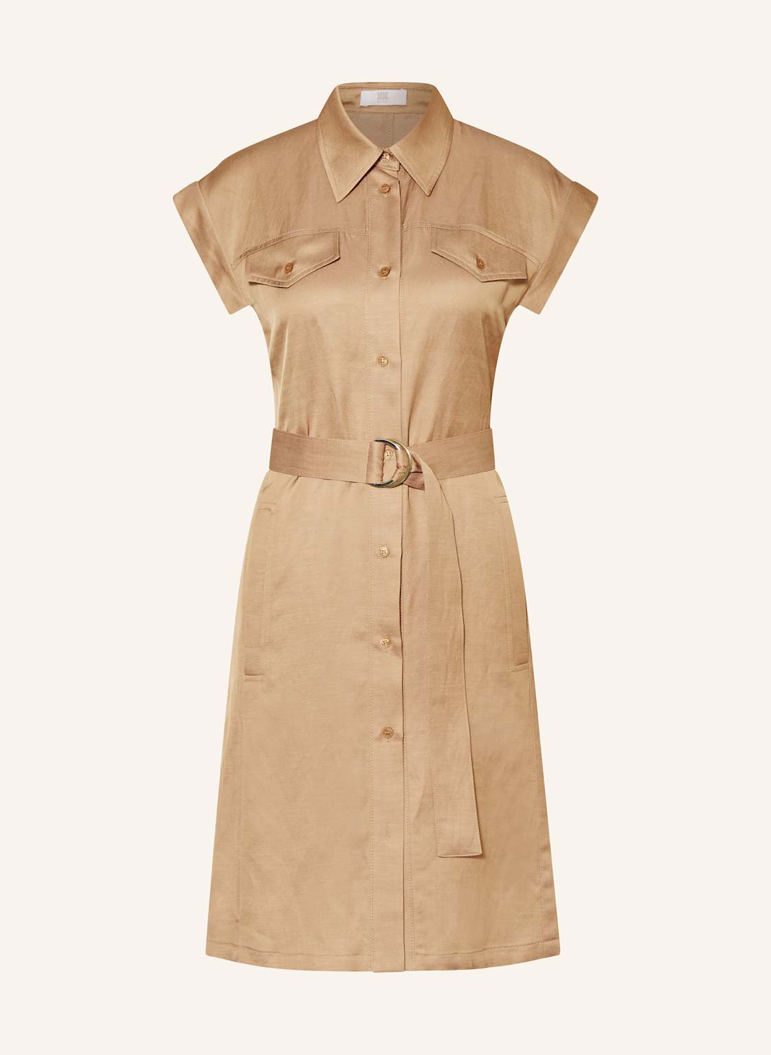Riani Hemdblusenkleid Mit Leinen beige Riani Hemdblusenkleid Mit Leinen beige von RIANI