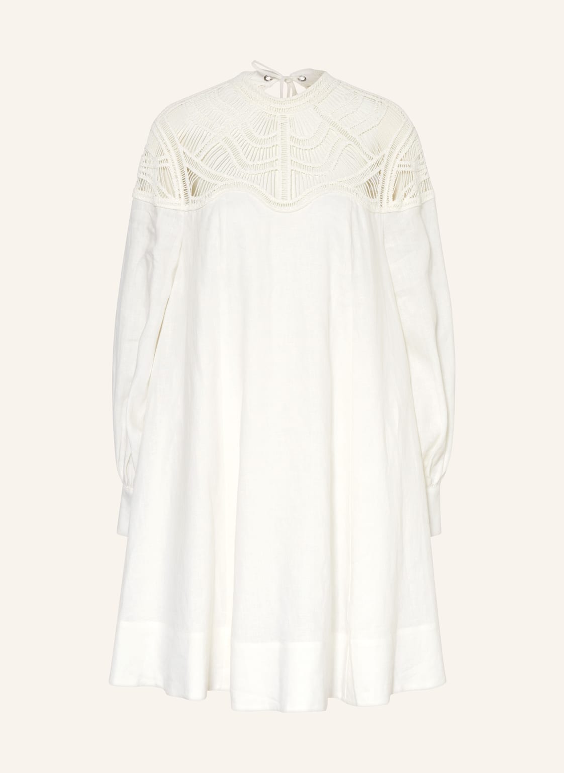 Riani Leinenkleid Mit Spitze weiss Riani Leinenkleid Mit Spitze weiss von RIANI