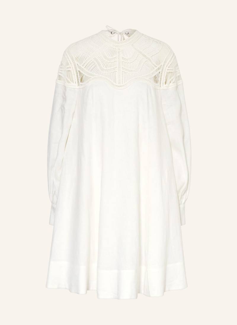Riani Leinenkleid Mit Spitze weiss Riani Leinenkleid Mit Spitze weiss von RIANI