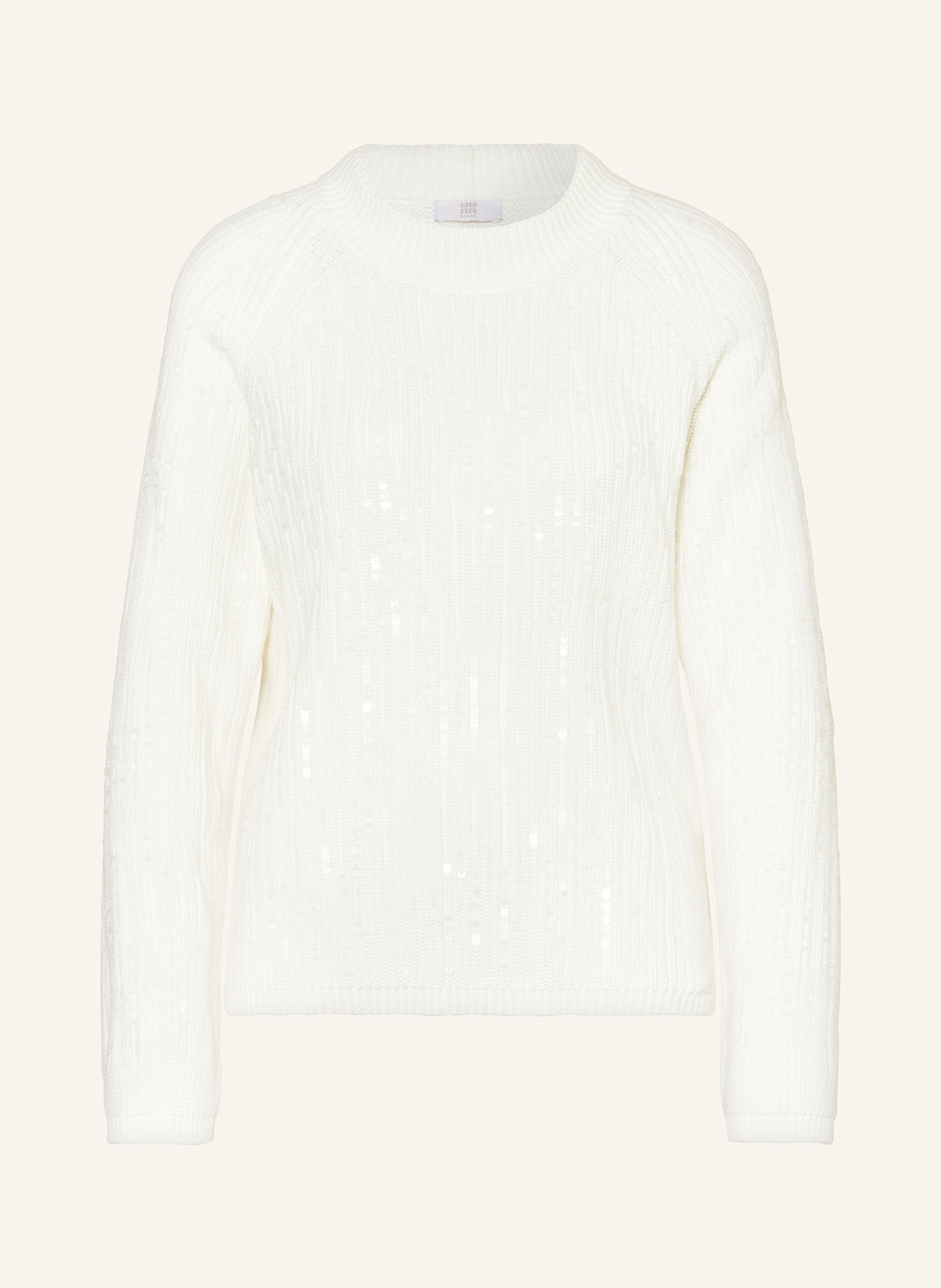 Riani Pullover Mit Pailletten weiss Riani Pullover Mit Pailletten weiss von RIANI