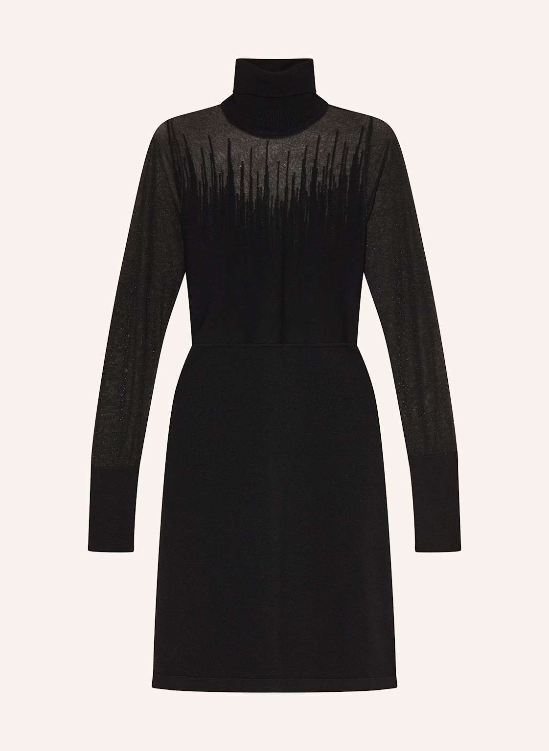 Riani Strickkleid Mit Mesh Und Glitzergarn schwarz Riani Strickkleid Mit Mesh Und Glitzergarn schwarz von RIANI