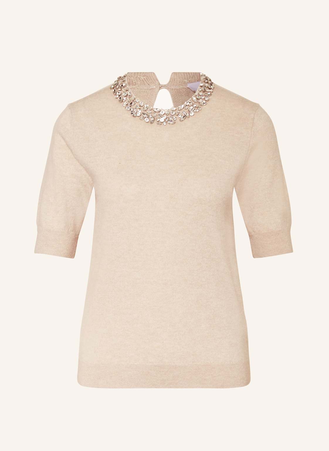 Riani Strickshirt Mit Cashmere Und Schmucksteinen beige Riani Strickshirt Mit Cashmere Und Schmucksteinen beige von RIANI