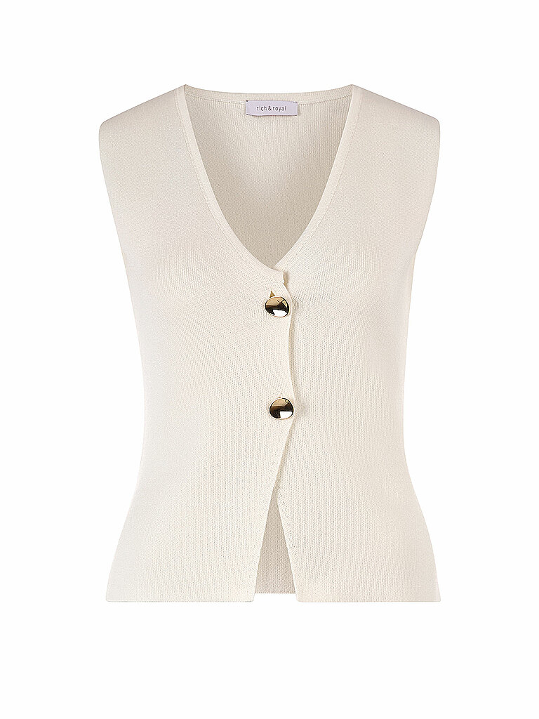 RICH & ROYAL Gilet creme | L von RICH & ROYAL