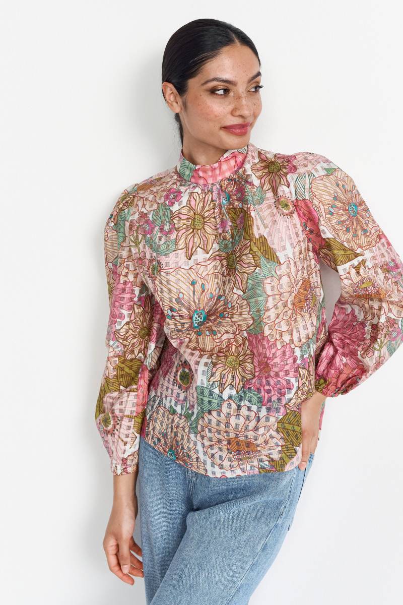 RICHROYAL Klassische Bluse, Mit Rundhalsausschnitt von RICHROYAL