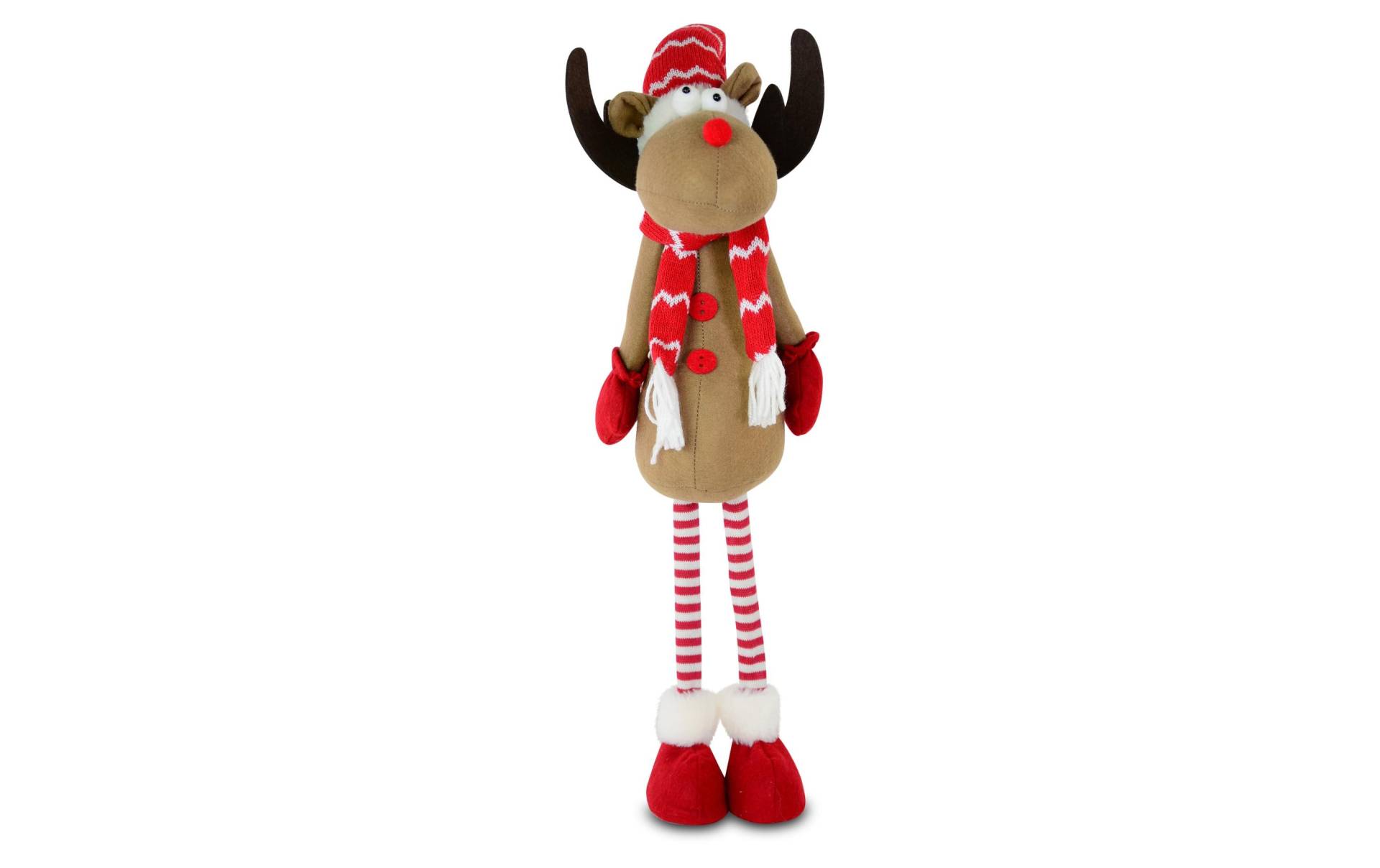 RIFFELMACHER & WEINBERGER Weihnachtsfigur »Rentier Rudi 73 cm, Braun/Rot« von RIFFELMACHER & WEINBERGER