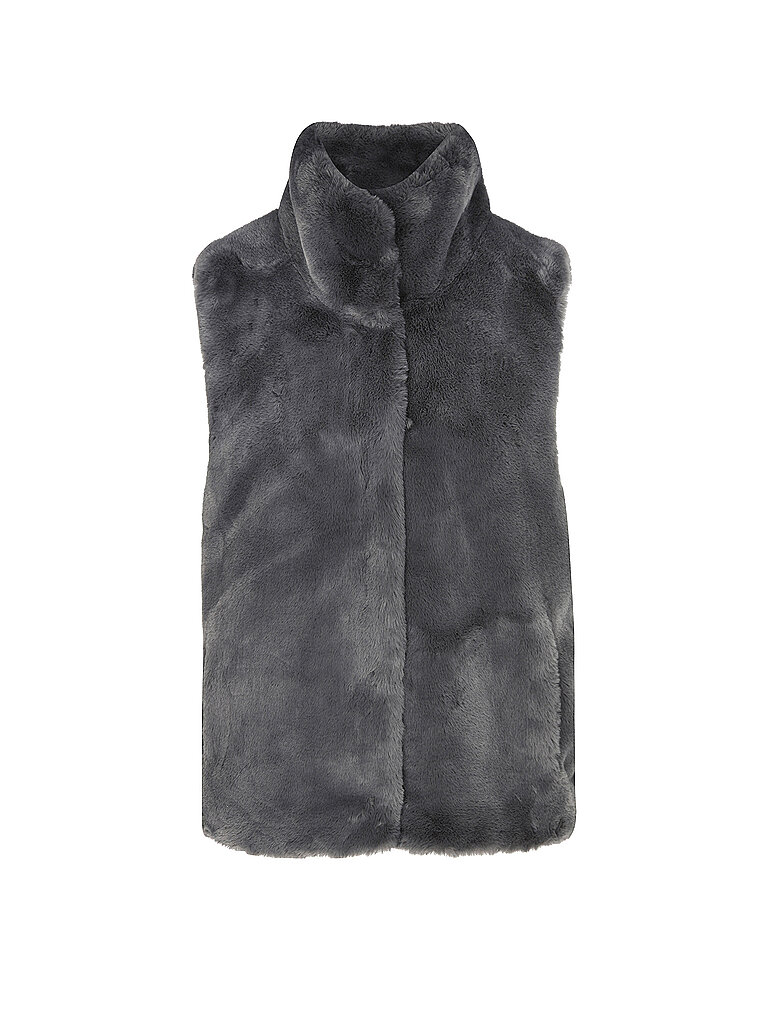 RINO&PELLE Gilet in Felloptik LISON grau | 34 von RINO&PELLE