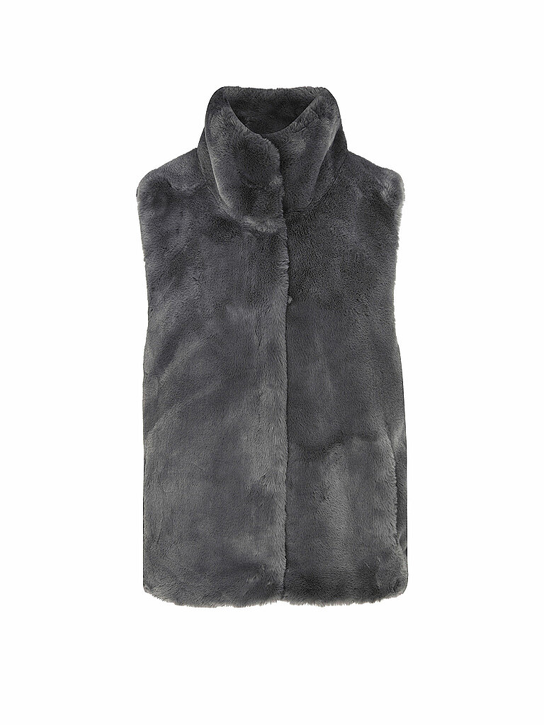 RINO&PELLE Gilet in Felloptik LISON grau | 46 von RINO&PELLE