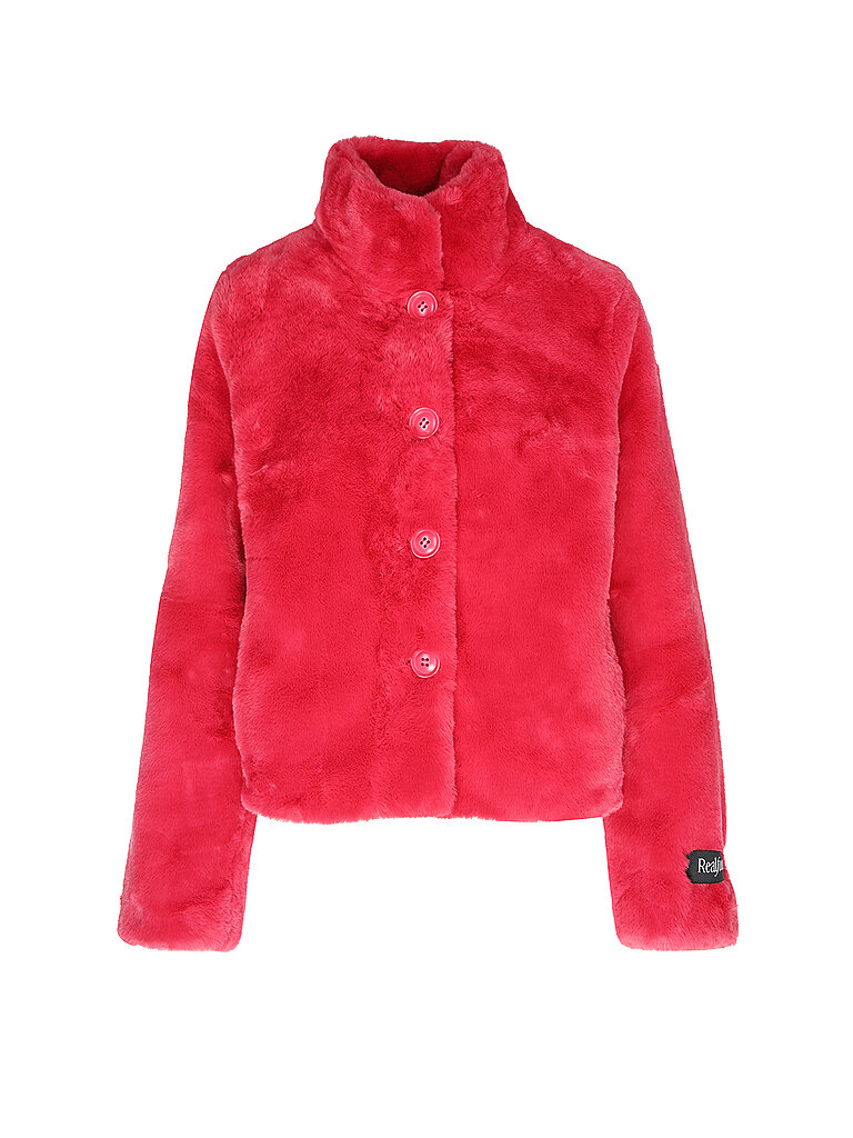 RINO&PELLE Jacke in Felloptik VIE rot | 38 von RINO&PELLE