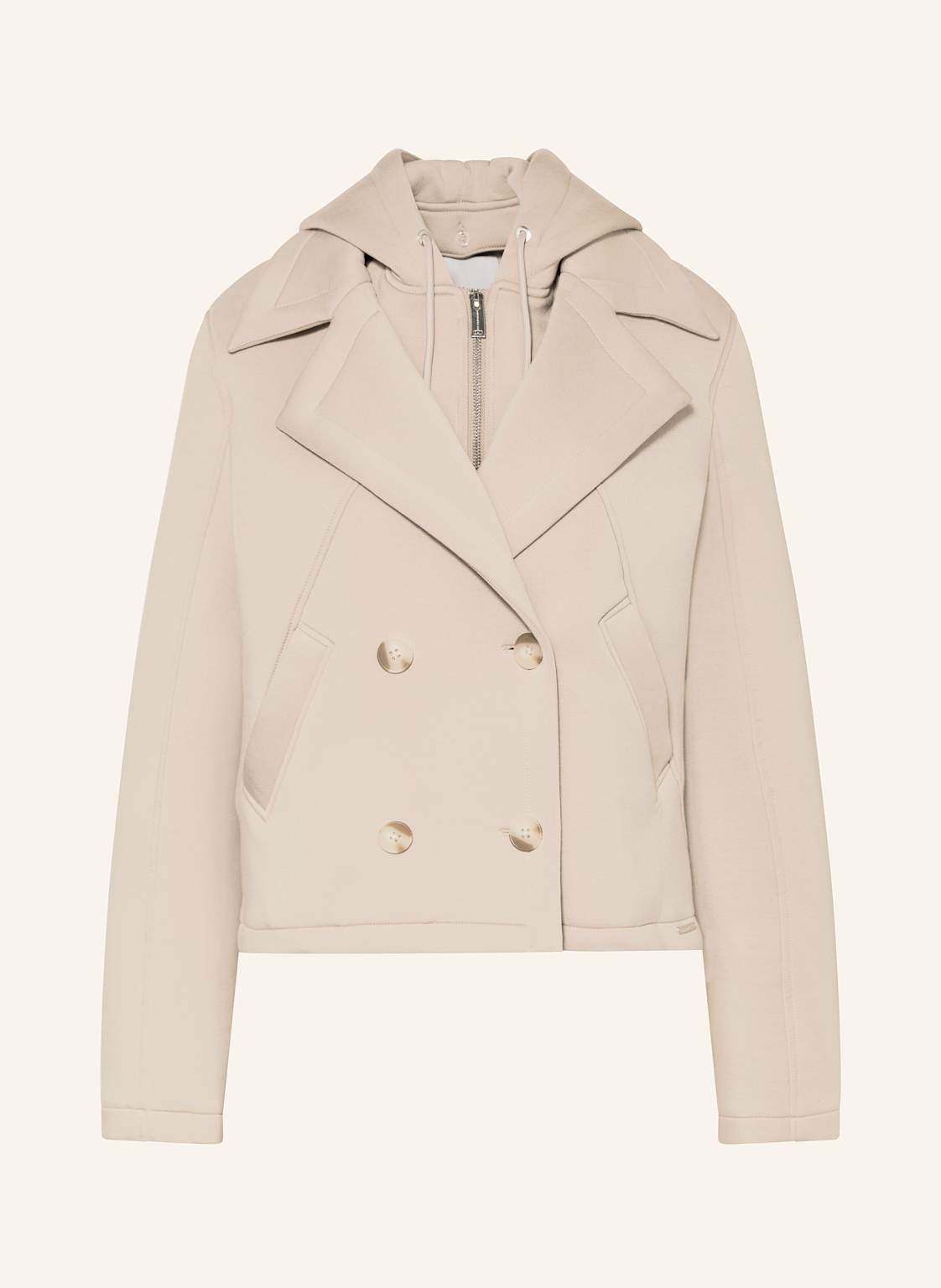 Rino & Pelle Jacke Jennifer Mit Abnehmbarer Kapuze beige von RINO & PELLE