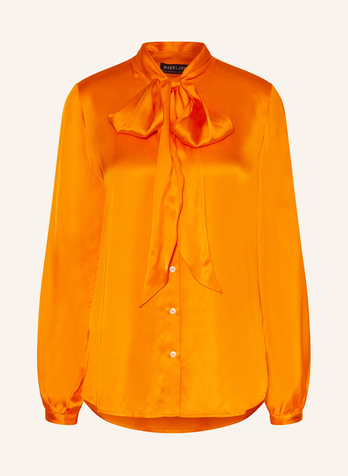 Risy & Jerfs Satinbluse Mit Abnehmbarer Schluppe orange von RISY & JERFS