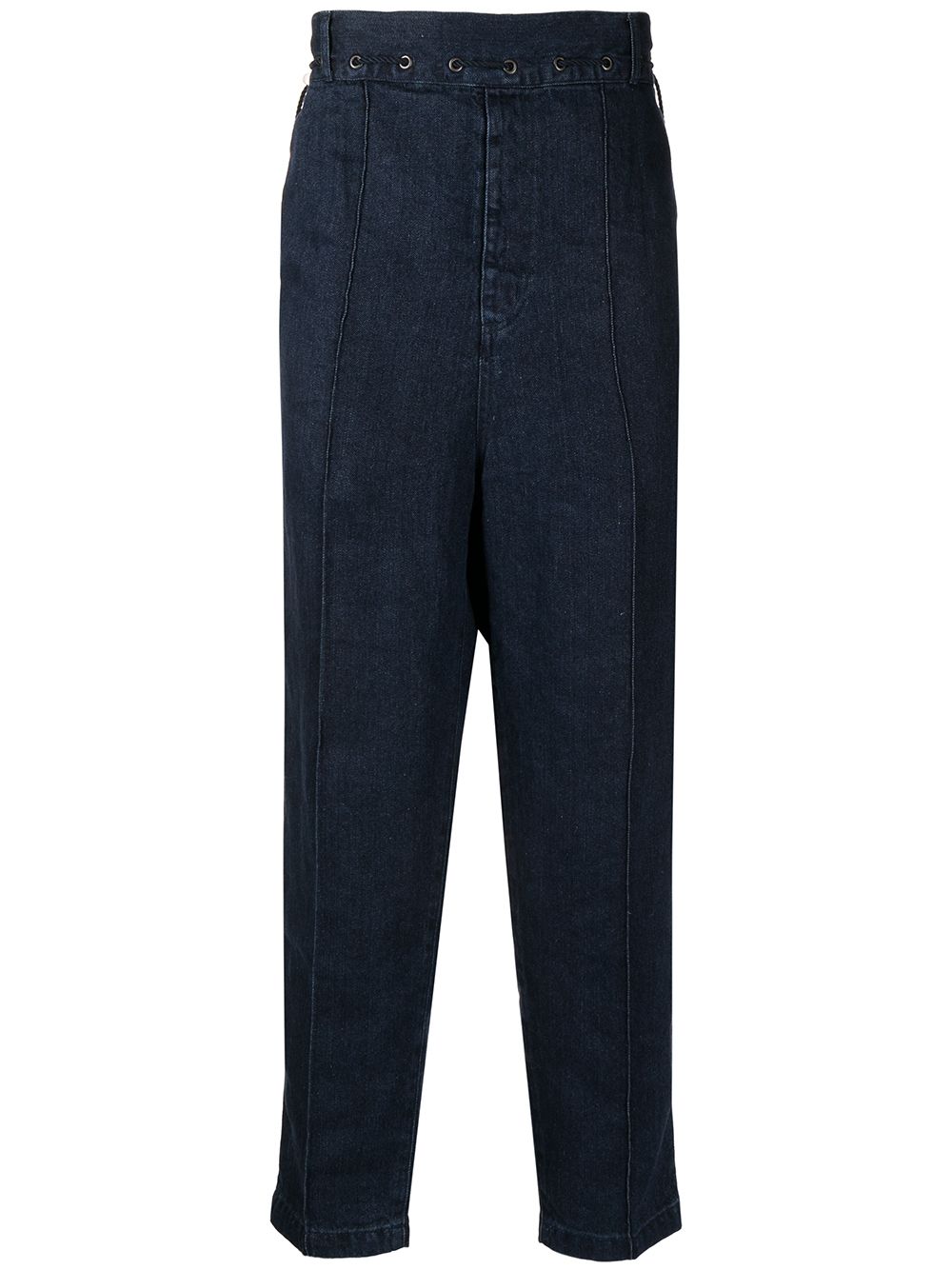 RITO STRUCTURE cropped linen jeans - Blue von RITO STRUCTURE