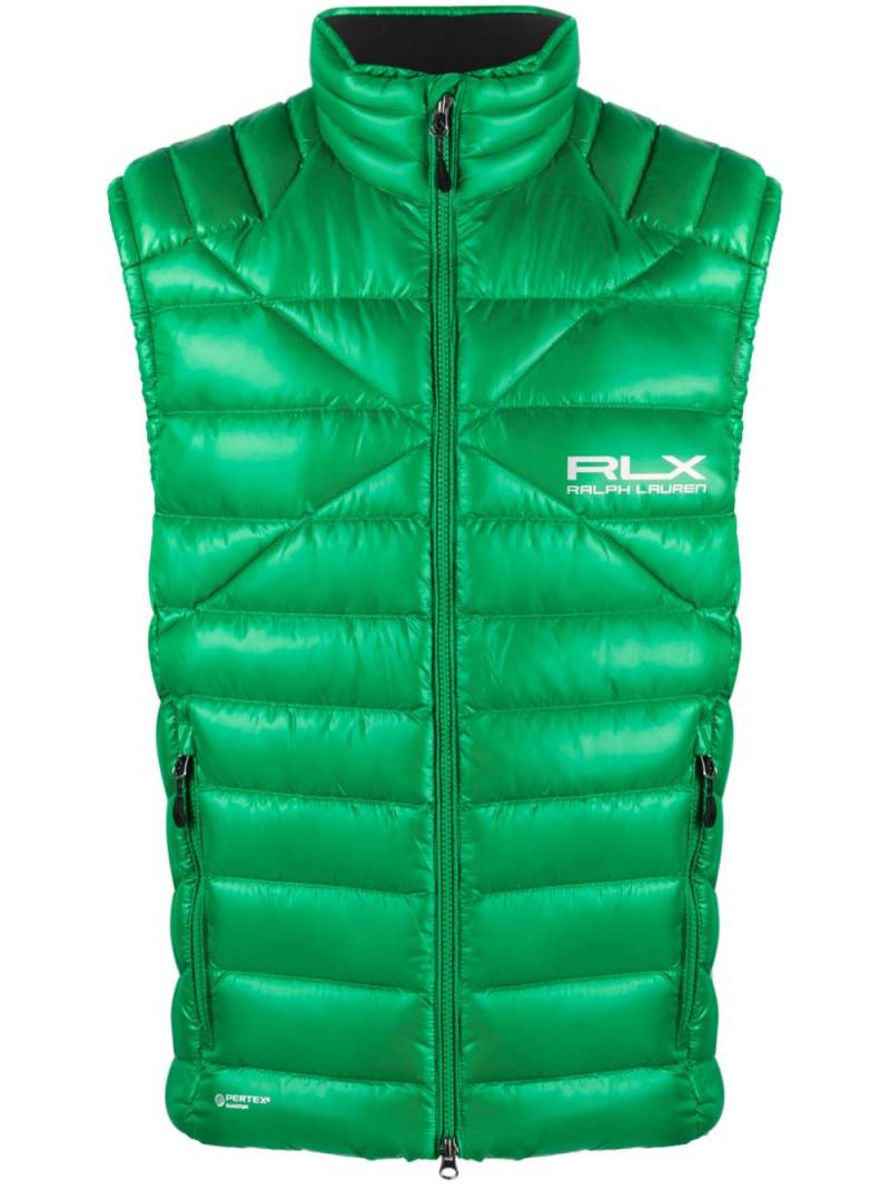 RLX Ralph Lauren Macoy logo-print padded gilet - Green von RLX Ralph Lauren