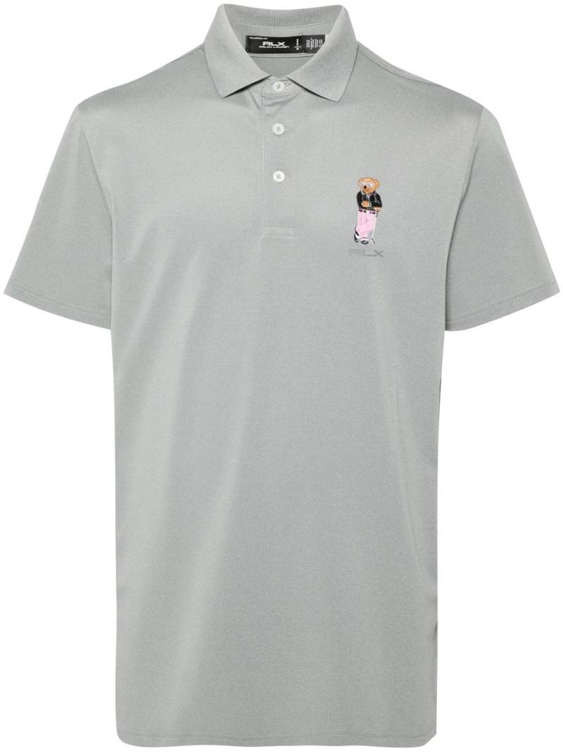 RLX Ralph Lauren Polo Bear-embroidered polo shirt - Grey von RLX Ralph Lauren