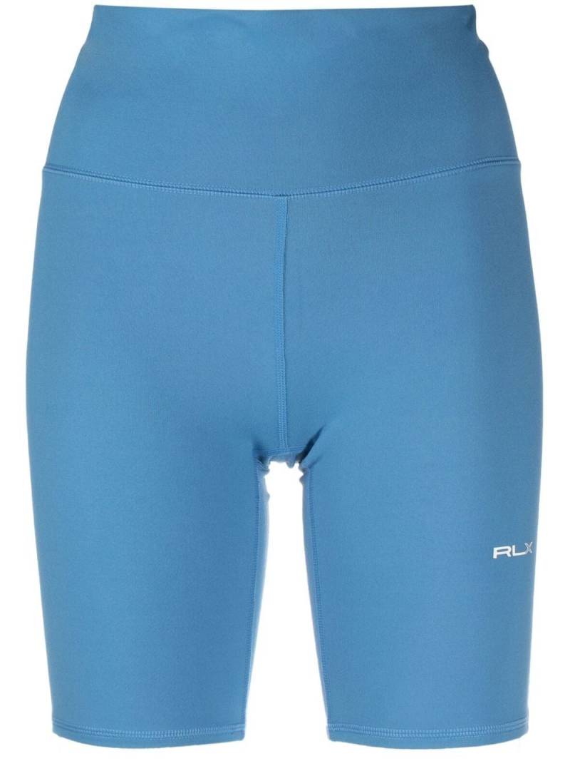 RLX Ralph Lauren high-waist cycling shorts - Blue von RLX Ralph Lauren