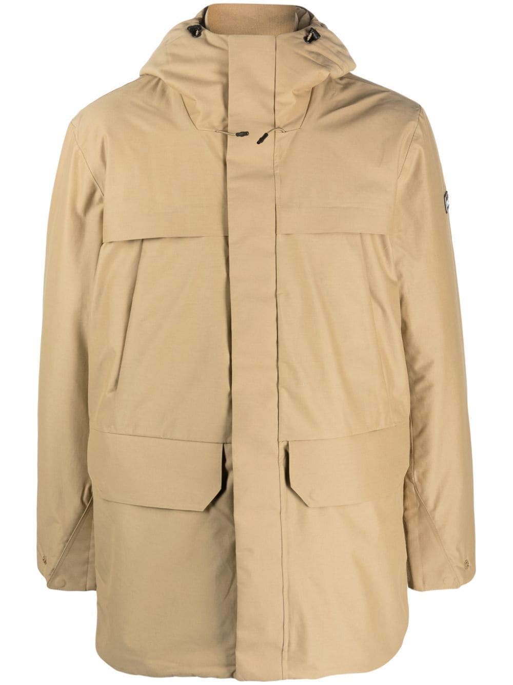 RLX Ralph Lauren logo-patch hooded coat - Neutrals von RLX Ralph Lauren