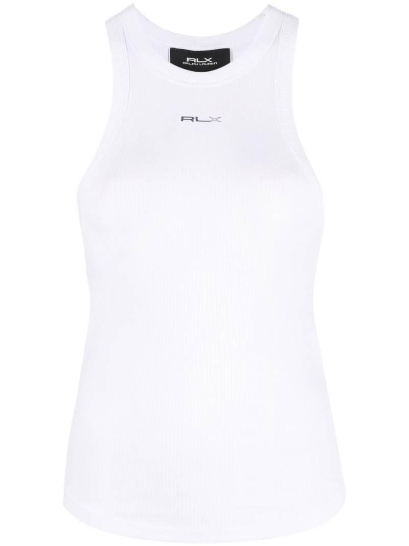 RLX Ralph Lauren logo-print racerback tank top - White von RLX Ralph Lauren