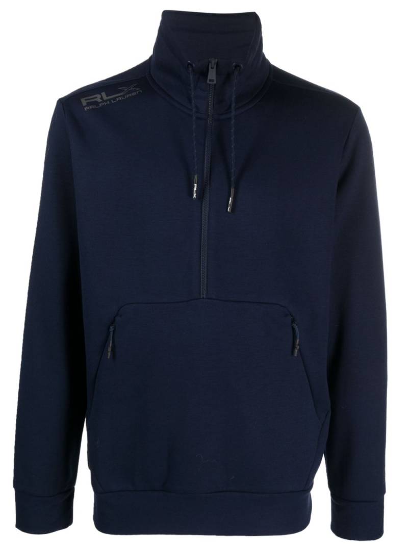 RLX Ralph Lauren logo-print zip-up sweatshirt - Blue von RLX Ralph Lauren