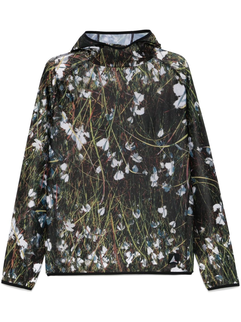 ROA botanical-print hoodie - Green von ROA