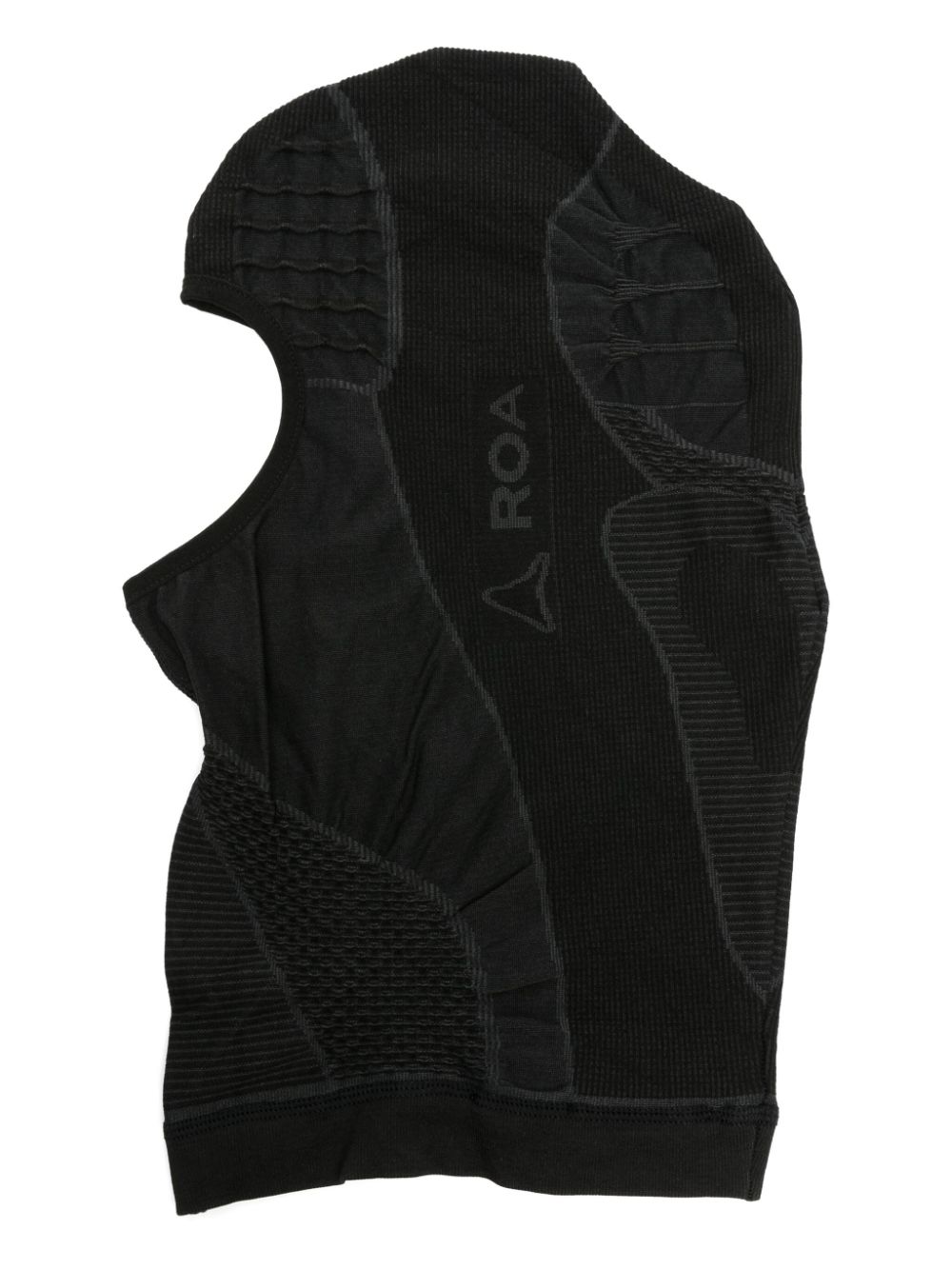 ROA intarsia-logo 3D-knit balaclava - Black von ROA