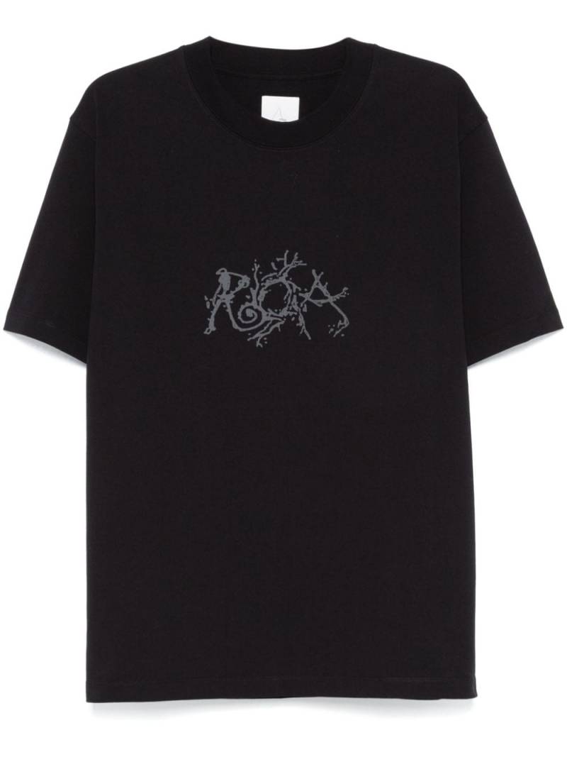 ROA logo-print T-shirt - Black von ROA