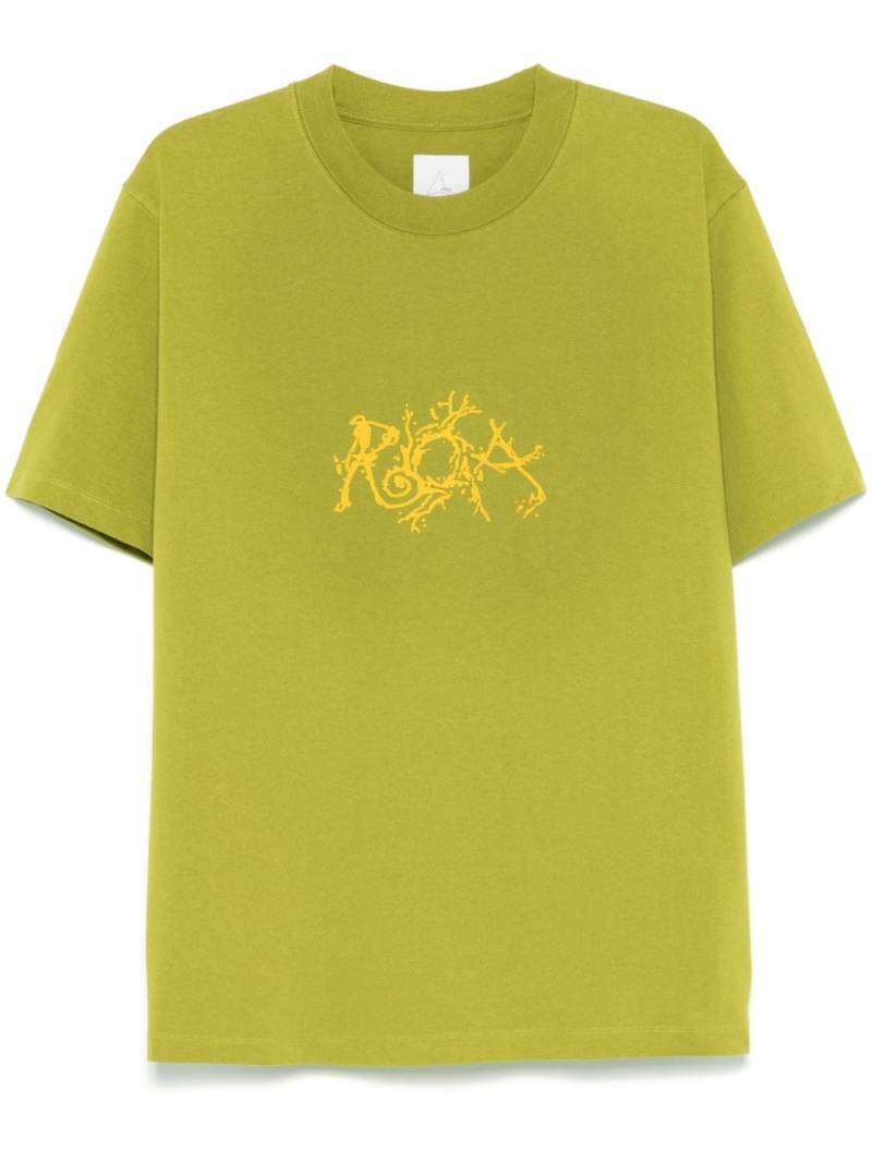 ROA logo-print T-shirt - Green von ROA