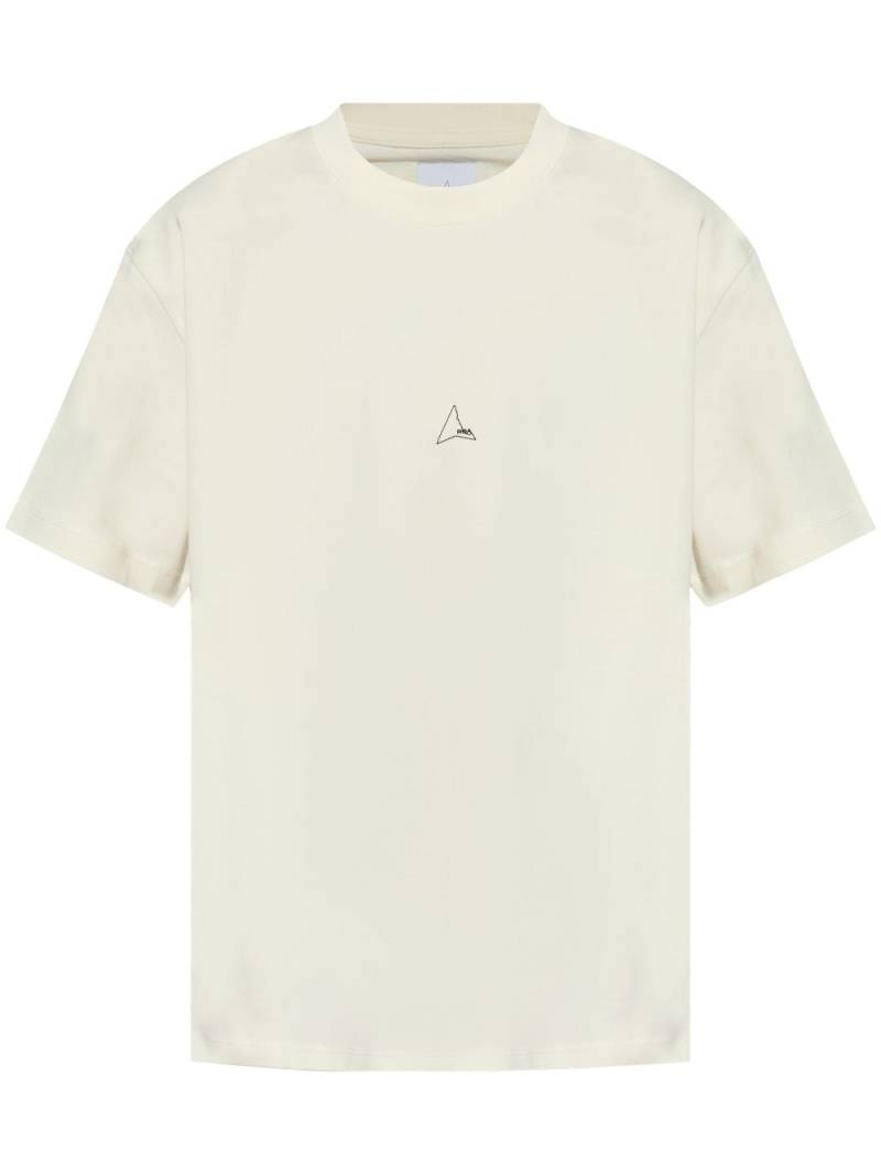 ROA logo-print cotton T-shirt - Neutrals von ROA