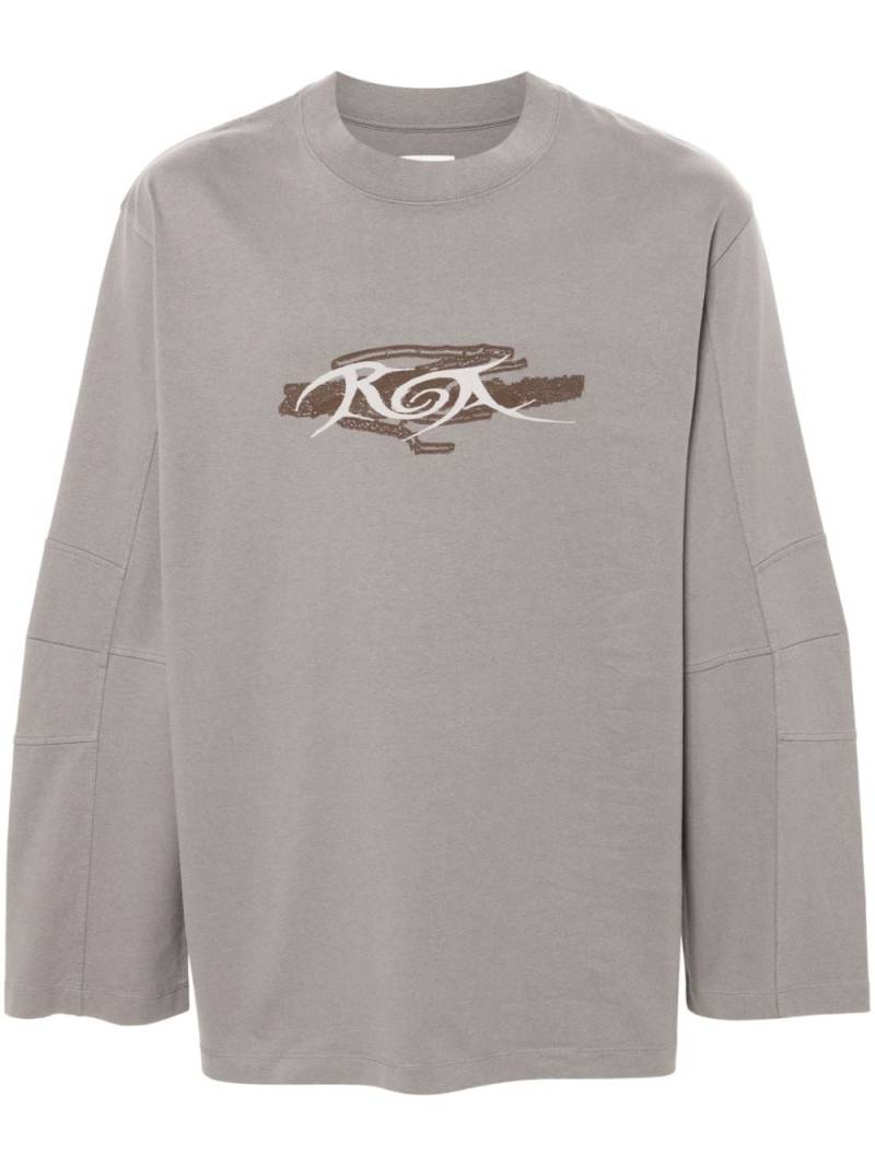 ROA long-sleeve graphic-print T-shirt - Grey von ROA