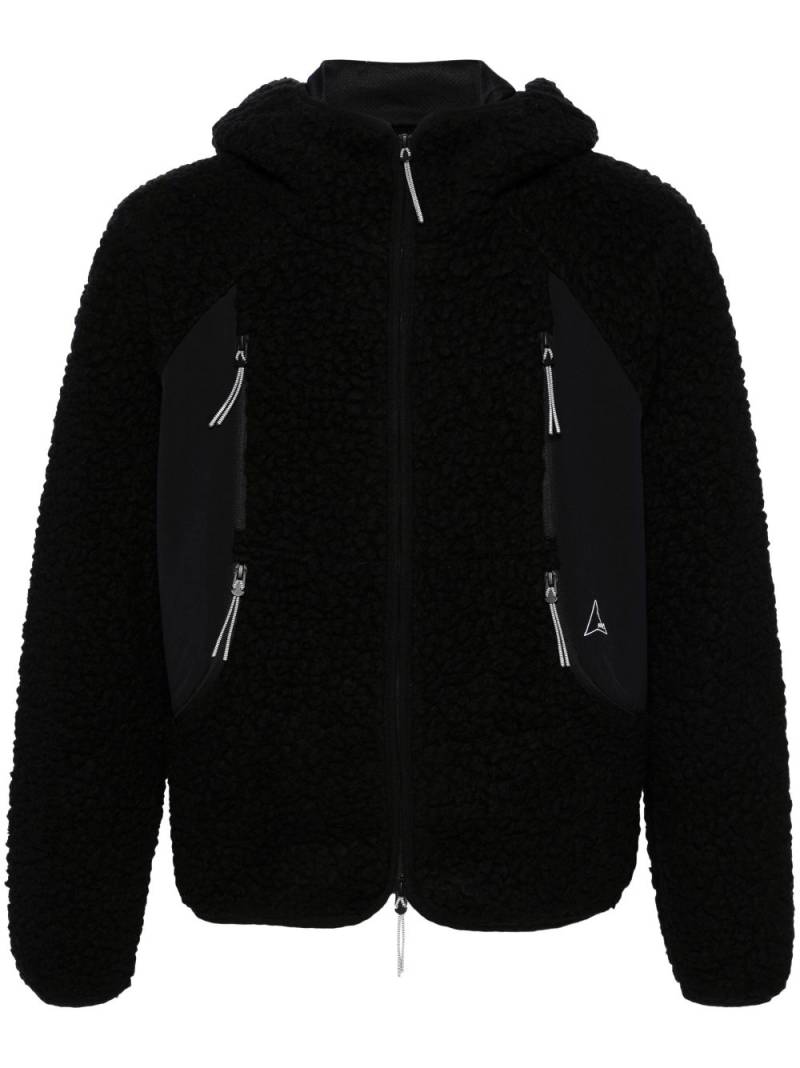 ROA sherpa fleece hooded jacket - Black von ROA